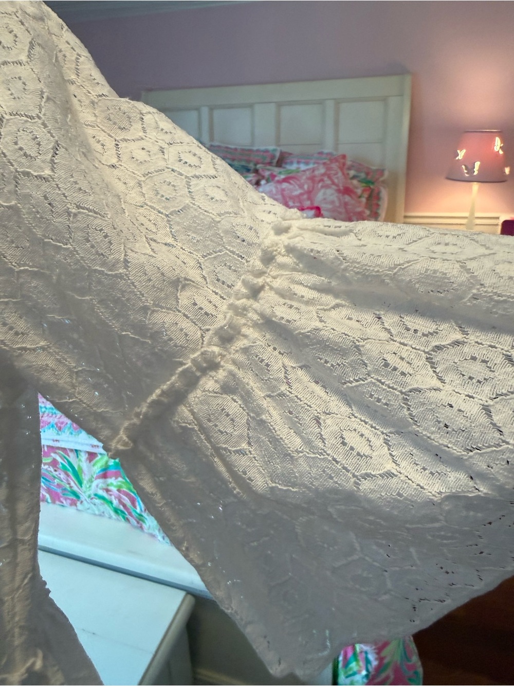 NWT Lilly Pulitzer White Lace Overlay Top - Picture 5 of 7